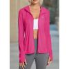 imagebaleaf Womens Sun Protection Jacket Hoodie Clothing Lightweight Long Sleeve Sun Cover Up ShirtRosy