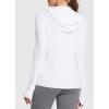 imagebaleaf Womens Sun Protection Jacket Hoodie Clothing Lightweight Long Sleeve Sun Cover Up ShirtWhite