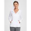 imagebaleaf Womens Sun Protection Jacket Hoodie Clothing Lightweight Long Sleeve Sun Cover Up ShirtWhite