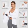 imagebaleaf Womens Sun Protection Jacket Hoodie Clothing Lightweight Long Sleeve Sun Cover Up ShirtWhite