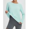 imagebaleaf Womens Long Sleeve Workout Tops Athletic Shirts Split Back Running Gym Quick Dry Sun Protection UPF 50Light Green