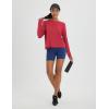 imagebaleaf Womens Long Sleeve Workout Tops Athletic Shirts Split Back Running Gym Quick Dry Sun Protection UPF 50Red