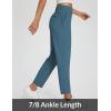 imagebaleaf Womens Travel Pants Lightweight Stretch with Zipper Pockets Petite Ankle Dressy Golf Work Business Casual SlacksDark Green