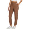 imagebaleaf Womens Travel Pants Lightweight Stretch with Zipper Pockets Petite Ankle Dressy Golf Work Business Casual SlacksBrown