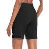 imagebaleaf Bermuda Shorts for Women High Waisted 7 Athletic Long Workout Running Shorts with 3 PocketsBlack