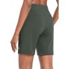 imagebaleaf Bermuda Shorts for Women High Waisted 7 Athletic Long Workout Running Shorts with 3 PocketsOlive Green