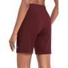 imagebaleaf Bermuda Shorts for Women High Waisted 7 Athletic Long Workout Running Shorts with 3 PocketsWine