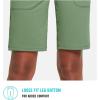 imagebaleaf Womens Bermuda Long Shorts 10quot Knee Length High Rise Athletic Shorts Pull On Workout Walking Golf Running SummerOlive Green