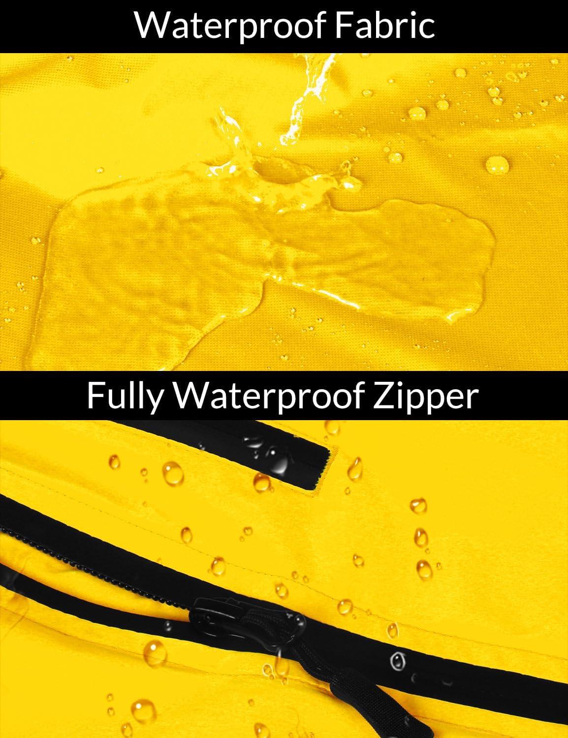 imagebaleaf Mens Rain Jacket Waterproof Windbreaker Raincoat Running Cycling Hiking Gear Hood Lightweight Reflective PackableAbright Yellow