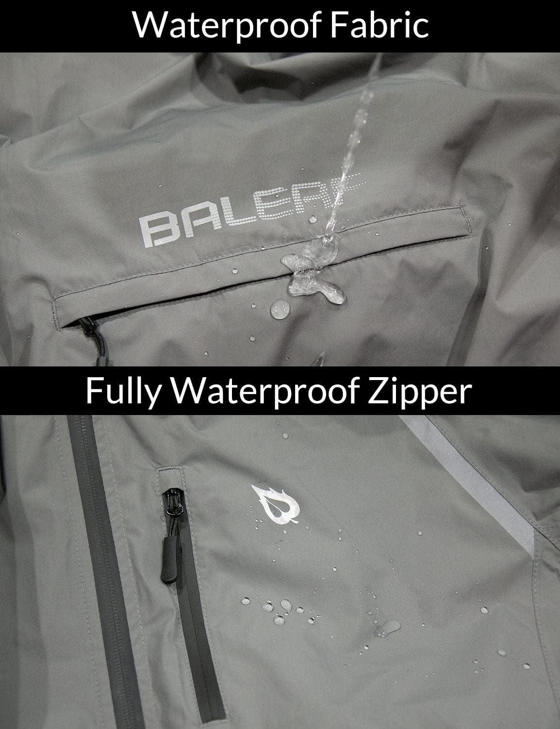 imagebaleaf Mens Rain Jacket Waterproof Windbreaker Raincoat Running Cycling Hiking Gear Hood Lightweight Reflective PackableAgrey