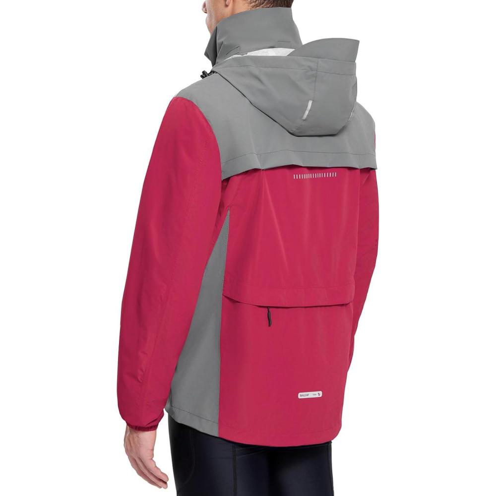 imagebaleaf Mens Rain Jacket Waterproof Windbreaker Raincoat Running Cycling Hiking Gear Hood Lightweight Reflective PackableBred Grey