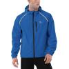 imagebaleaf Mens Rain Jacket Waterproof Windbreaker Raincoat Running Cycling Hiking Gear Hood Lightweight Reflective PackableAroyal Blue
