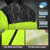 imagebaleaf Mens Rain Jacket Waterproof Windbreaker Raincoat Running Cycling Hiking Gear Hood Lightweight Reflective PackableBgreen Black
