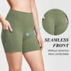 imagebaleaf Womens 8quot 5quot 3quot Biker Shorts High Waist Yoga Workout Gym Running Volleyball Spandex Shorts with PocketsNavy Greensofter