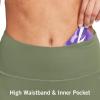 imagebaleaf Womens 8quot 5quot 3quot Biker Shorts High Waist Yoga Workout Gym Running Volleyball Spandex Shorts with PocketsNavy Greensofter