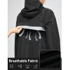 imagebaleaf Womens Rain Jacket Waterproof Lightweight Raincoat Windbreaker Outdoor Hooded TravelBlack