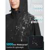 imagebaleaf Womens Rain Jacket Waterproof Lightweight Raincoat Windbreaker Outdoor Hooded TravelBlack