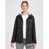 imagebaleaf Womens Rain Jacket Waterproof Lightweight Raincoat Windbreaker Outdoor Hooded TravelBlack