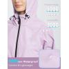 imagebaleaf Womens Rain Jacket Waterproof Lightweight Raincoat Windbreaker Outdoor Hooded TravelPastel Purple