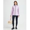 imagebaleaf Womens Rain Jacket Waterproof Lightweight Raincoat Windbreaker Outdoor Hooded TravelPastel Purple