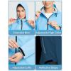 imagebaleaf Womens Rain Jacket Waterproof Lightweight Raincoat Windbreaker Outdoor Hooded TravelSky Blue