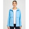 imagebaleaf Womens Rain Jacket Waterproof Lightweight Raincoat Windbreaker Outdoor Hooded TravelSky Blue