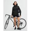 imagebaleaf Womens Rain Jackets Waterproof Windbreaker Packable Lightweight Cycling Running Jacket Hiking Gear Reflective HoodedBlack