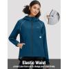 imagebaleaf Womens Rain Jackets Waterproof Windbreaker Packable Lightweight Cycling Running Jacket Hiking Gear Reflective HoodedNavy Blue
