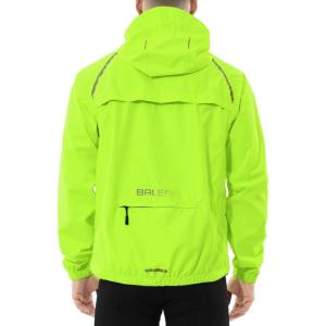 imagebaleaf Mens Rain Jacket Waterproof Windbreaker Raincoat Running Cycling Hiking Gear Hood Lightweight Reflective PackableAfluorescent Yellow