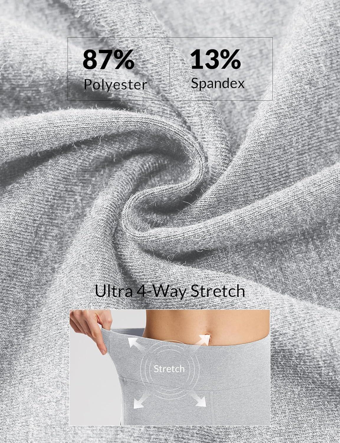 imagebaleaf Womens Yoga Capri Pants High Waist Capri Leggings with Pockets Wide Leg Crop Exercise Workout Summer PantsLight Gray