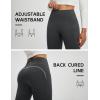 imagebaleaf Fleece Lined Pants Women Heather Flare Leggings Thermal Warm High Waist Winter Yoga Pants with PocketsHeather Black