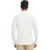 imagebaleaf Mens Long Sleeve Fleece Quarter Zip Pullover Sweatshirt with Zipper Pocket Reflective Strip Running Golf CausalWhite
