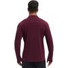 imagebaleaf Mens Long Sleeve Fleece Quarter Zip Pullover Sweatshirt with Zipper Pocket Reflective Strip Running Golf CausalWine Red