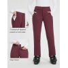 imagebaleaf Snow Pants Womens Fleece Lined Water Resistant Insulated Softshell Winter Ski Pants with Pockets Snowboarding HikingWine Red