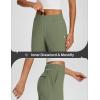 imagebaleaf Womens Business Casual Pants Stretch Travel Pants On Airport with Zipper Pockets Dressy Slacks Golf Work Pull onArmy Green