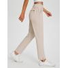 imagebaleaf Womens Business Casual Pants Stretch Travel Pants On Airport with Zipper Pockets Dressy Slacks Golf Work Pull onKhaki