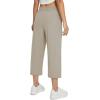 imagebaleaf Womens Capri Pants Wide Leg Plus Size UPF50 Lightweight Quick Dry Pants Casual Loose Sweatpants Hiking Walking21 Caprisbrown