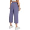 imagebaleaf Womens Capri Pants Wide Leg Plus Size UPF50 Lightweight Quick Dry Pants Casual Loose Sweatpants Hiking Walking21 Caprispurple
