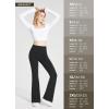 imagebaleaf Womens Cotton Flare Yoga Pants High Waisted Bootcut Bell Bottom Leggings Dressy Work Office TrousersBlack