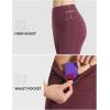 imagebaleaf Womens Cotton Flare Yoga Pants High Waisted Bootcut Bell Bottom Leggings Dressy Work Office TrousersBurgundy