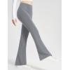 imagebaleaf Womens Cotton Flare Yoga Pants High Waisted Bootcut Bell Bottom Leggings Dressy Work Office TrousersGrey