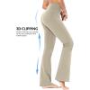 imagebaleaf Womens Cotton Flare Yoga Pants High Waisted Bootcut Bell Bottom Leggings Dressy Work Office TrousersKhaki