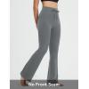imagebaleaf Womens Flare Leggings with Zipper Pockets Drawstring Flared Yoga Pants Bell Bottom Leggings Tummy ControlDark Grey