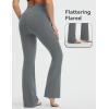 imagebaleaf Womens Flare Leggings with Zipper Pockets Drawstring Flared Yoga Pants Bell Bottom Leggings Tummy ControlDark Grey