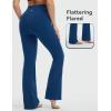 imagebaleaf Womens Flare Leggings with Zipper Pockets Drawstring Flared Yoga Pants Bell Bottom Leggings Tummy ControlNavy Blue