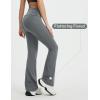 imagebaleaf Womens Flare Yoga Pants Fold Over Flared Leggings with Pockets Tummy Control Bootcut PantsDark Grey