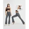 imagebaleaf Womens Flare Yoga Pants Fold Over Flared Leggings with Pockets Tummy Control Bootcut PantsDark Grey