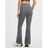 imagebaleaf Womens Flare Yoga Pants Fold Over Flared Leggings with Pockets Tummy Control Bootcut PantsDark Grey