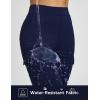 imagebaleaf Womens Fleece Lined Leggings Thermal Hiking Pants Water Resistant Pockets Winter Warm Cargo Insulated TightsNavy Blue