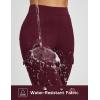 imagebaleaf Womens Fleece Lined Leggings Thermal Hiking Pants Water Resistant Pockets Winter Warm Cargo Insulated TightsWine Red